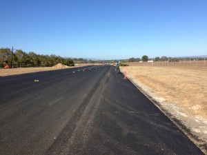Newly paved road on the 246