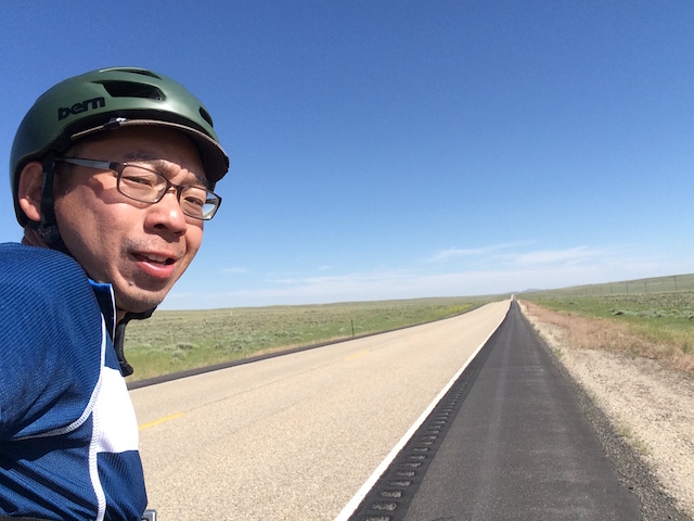 Selfie on the Wyoming Road