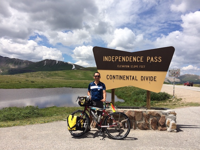 Rode over one of the highest paved roads in America.