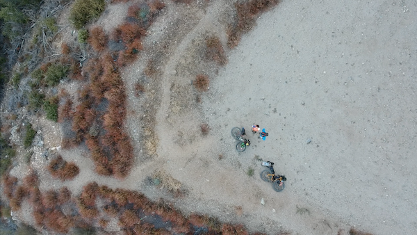 Top view of bikes